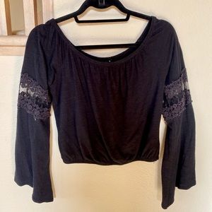 Black lace Forever21 shirt